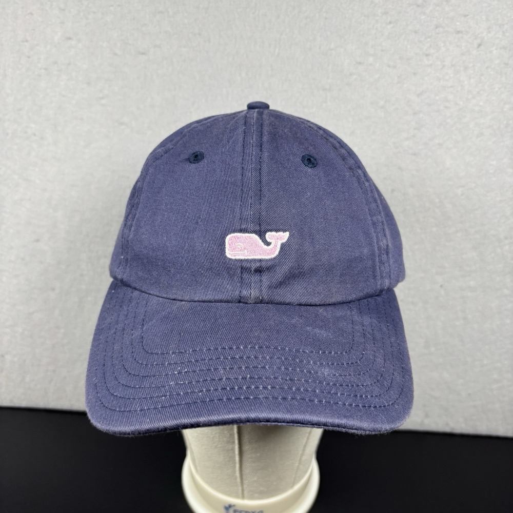 Vineyard Vines Hat Baseball Cap Distressed Blue Pink Whale Women One Size